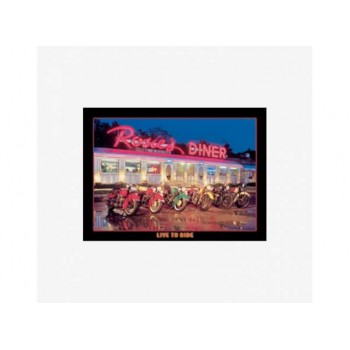 Tac Signs - Plăcuță metalică decorativă [32x41cm] - RosieS Diner Live To Ride
